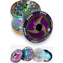 63MM Çok Renkli Parıltılı 4 Katmanlı Premium Grinder Manuel Kahve Baharat Öğütücü Parçalayıcı