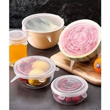 Byanes 6lı Silikon Streç Kapak Seti Yıkanabilir,mikro Dalga Fırına Uygun Hava Almaz