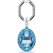 Swarovski Anahtarlik Oval Cut Mavi Karişik Metal Kesim