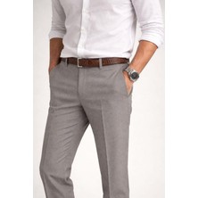 Caserta Regular Fit Erkek Armürlü Keten Pantolon - 7635