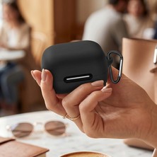 Caseonn Anker Soundcore R50I Nc Kılıf Askı Aparatlı Mat Silikon Siyah