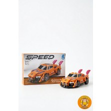 Bricks Mini Araba Yapı Blok Seti - Çek-Bırak Spor Araba Yapım Seti -Speed (80 Parça)