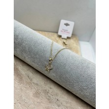 Xuping Gold Taşlı Yıldız Uçlu Kararmaz Çelik Kolye