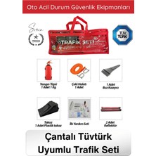 Svein #trafikseti Trafik Seti Yangın Tüpü Reflektör Çantalı Tüvtürk Uyumlu Araç Çeki Halatı Ilk Yardım Seti 38 Parça Oto Acil Durum Güvenlik Ekipmanları Bagaj Organizasyon Yol Yardım Seti