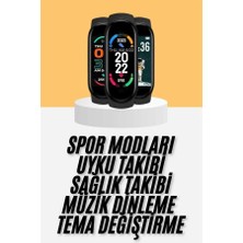 Ulu Pazarlama M6 Akıllı Bileklik Siyah Adımsayar Spor Takibi Android ve Ios Uyumlu