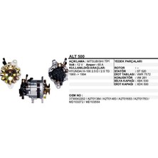 Dodo Alternator 14V 65A PL07 Mıtsubıshı L300, L 300 Iıı, L200, Pajero I 2.5 D, 2.5 Td... (1 Ad )