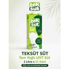 Teksüt Tam Yağlı Süt 1lt x 12 Adet