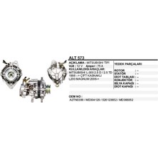 Dodo Alternatör 12V 75A Mıtsubıshı L300 D-Td H100 98-> Çift Kasnak Vakumlu Mıtsubıshı Tip Alt 575 (1 Ad )