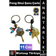 Wintoup #hediye Dekoratif Hediyelik Ev Ofis Meditasyon Ruhsal Denge Geleneksel Bereket Başarı Pozitif Enerji Inancı Çok Şık Feng Shui Şans Çarkı Anahtarlık 11 cm
