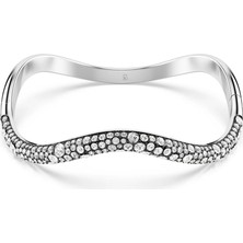 Swarovski Sublima Bangle Bileklik Yuvarlak Kesim Beyaz Rodyum Kaplama S