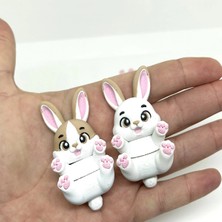 Brand House Çok Renkli 3D Flexi Tavşan V1 Anahtarlık Charm Sevimli Çanta Süsü Bag Charm Hediyelik