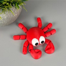 Brand House Çok Renkli 3D Flexi Yengeç V2 Anahtarlık Charm Sevimli Çanta Süsü Bag Charm Hediyelik Aksesuar