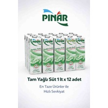 Pınar 1lt Tam Yağlı Süt 1lt x 12 Adet