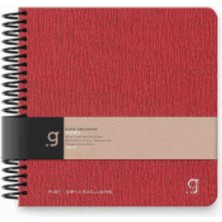 Gıpta Exclusıve Port Spiralli Flexi Kapak Kare Defter 16X16 80 Yp. Çizgili - Kırmızı