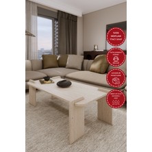 Odaco Fuji Modern Premium Oval Ayaklı %100 Mdflam Salon Orta Sehpa 120X60X40 cm