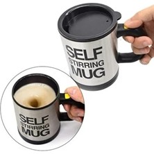 Byanes Kendini Karıştıran Mikser Kupa Termos Bardak Siyah - Self Stirring Mug