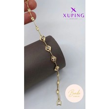 Xuping Gold Taşlı Modern Kararmaz Çelik Bileklik 17+2 cm