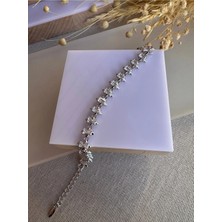 Xuping Silver Sıralı Baget Taşlı Şık Kararmaz Bileklik 17+2 cm