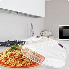 Byanes 25 cm Mikrodalga Fırın Kapağı, Beyaz, Dayanıklı ve Kullanışlı Tasarım