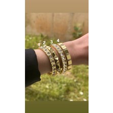 Vip Gold Taş Detaylı Kararmaz Şık Lastikli Bileklik (Model Seçiniz)