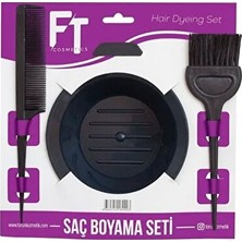 Byanes Saç Boyama Seti 3 Parça Boya Tası Boya Fırçası Krepe Tarağı