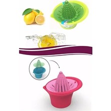 Byanes Plastik Hazneli Limon Sıkacağı Limon Suyu Narenciye Sıkma Aparatı Süzgeçli