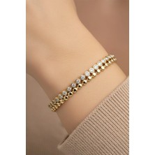 Stil Incisi/xupıng Jewelry Ikili Taşlı Su Yolu Bileklik