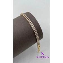 Xuping Gold Çift Sıra Su Yolu Bileklik
