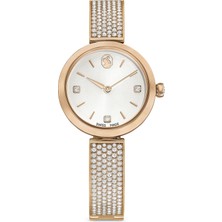 Swarovski Illumina Saat Metal Bileklik Rose Altin Tonu Pembe Altin Rengi Yüzey