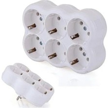 Byanes  Topraklı Priz Çoğaltıcı 6 Girişli Grup Elektrik Prizi Çoklayıcı Tv Monitör Elektrik Prizi