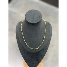 Vip Gold Top Detaylı Zincir Kolye