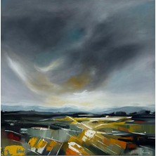 Galeri Mavi – “uzak” Özgün Akrilik Tablo | 50X50 cm | %100 El Yapımı | Çerçevesiz