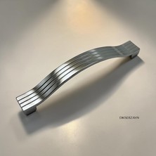 DKSDİZAYN 5 Adet Akasya Çizgili Krom Dolap Kulpu – Metal Modern Mobilya Kulpu (128 mm / 160 mm / 192 mm / 224 Mm)