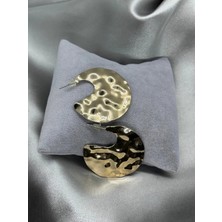 Vip Gold Ezme Plaka C Model Çelik Küpe