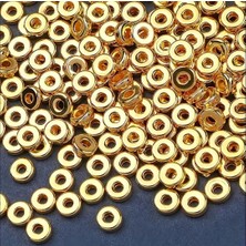 Yiğit Aksesuar 100 Adet Yuvarlak Disk Metal Gold Kaplama Ara Aparat Takı Aparatı