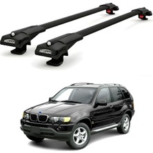 Rekapa Bmw X5 Suv E53 2000–2006 Uyumlu Ara Atkı Tavan Barı , Araç Üstü Ekipman Taşıma Barı , 2 Adet - Siyah