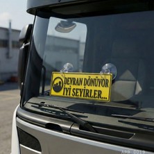 Ulu Pazarlama Devran Dönüyor Iyi Seyirler Kamyon ve Araba Ön Cam Yazısı Vantuzlu 25CMX8CMX4MM