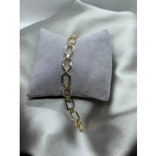 Vip Gold Altıgen Sıralı Bileklik