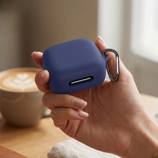 Caseonn Anker Soundcore R50I Kılıf Askı Aparatlı Mat Silikon Lacivert