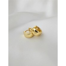 Kadın Çelik Kararmaz Xuping 14 K Gold Renginde Minik Halka Küpe