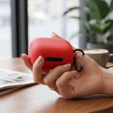 Caseonn Anker Soundcore R50I Nc Kılıf Askı Aparatlı Mat Silikon Kırmızı