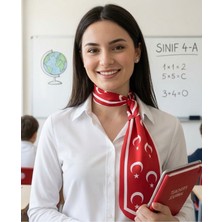 Ticaret Atölyesi 19 Mayısa Özel Ay Yıldız Baskılı Fular - Eşarp