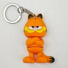 Brand House Garfield Anahtarlık 3D Flexi Çok Renkli Sevimli Çanta Süsü Bag Charm Hediyelik