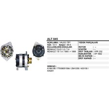 Dodo Alternatör 12V 90A Renault R19- 1.4 I /90-99 /clıo 1.2-1 4 Valeo Tip (1 Ad )