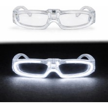 Luord - Store Beyaz LED Işıklı Parti Gözlüğü 3 Modlu – Glow  Gece Eğlence Gözlüğü