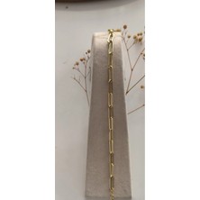 Vip Ataç Model Bileklik Kararmaz 14K Rengindedir 18 +4cm