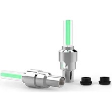 Byanes 1 Çift LED Işıklı Hareket Sensörlü Yeşil Işıklı Sibop Kapağı Lambası Araba Bisiklet Motosiklet