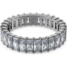 Swarovski Matrix Yüzük Baguette Cut Gri Rutenyum Kaplama 62