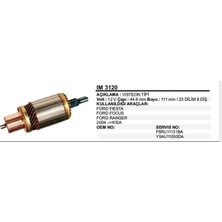 Dodo Kollektör 12V 9 Diş Ford Fıesta / Focus /connect  / Ranger 111MM 04- Kısa Visteon Tip (1 Ad )