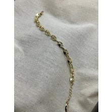 Xuping Gold Taş Detaylı Modern Zincir Bileklik